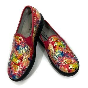 Klogs Reyes Comfort Shoes Slip On Work Paint Splatter Multi Color 415964 7.5M